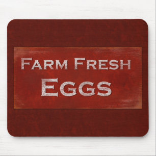 Rustic Farm Fresh Eggs Mousepad