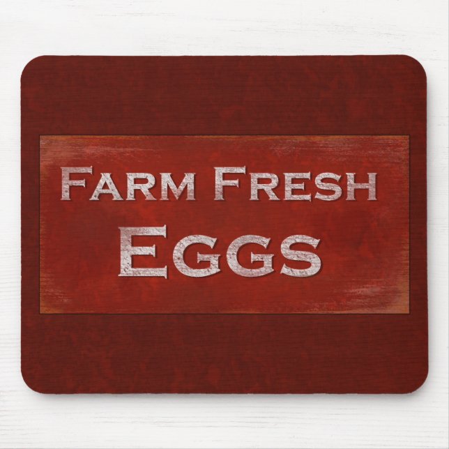 Rustic Farm Fresh Eggs Mousepad (Front)