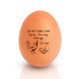 Rustic Farm/Homestead Free-range Fresh Eggs Rubber Stamp