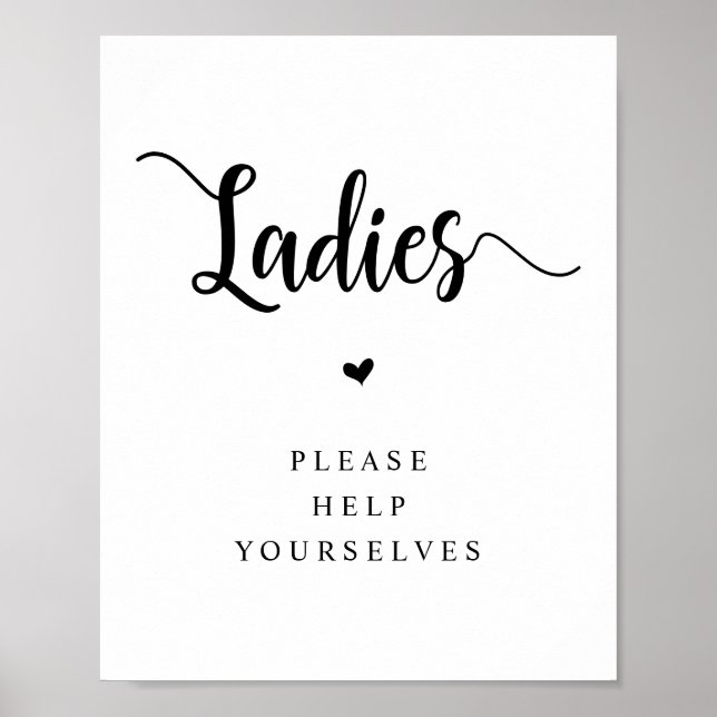 Rustic Farm, Ladies, help yourselves, Washroom Poster (Front)