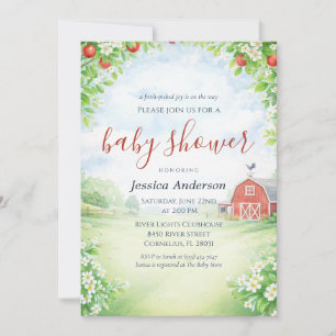 Rustic Farmer’s Market Fresh Gingham Baby Shower  Invitation