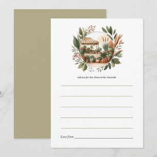 Rustic Farmers Market Baby Shower Advice Card