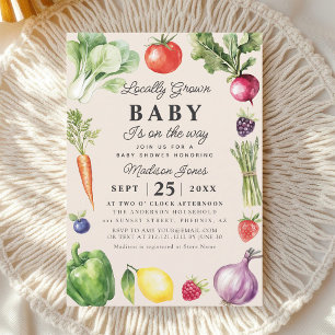 Rustic Farmers Market Baby Shower Invitation