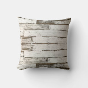 rustic farmhouse barn beige grey white wood grain cushion