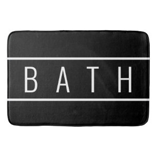 Rustic Farmhouse Black and White Bath Mat