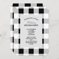 rustic farmhouse black white buffalo plaid party