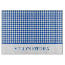 Rustic Farmhouse Blue and White Gingham Plaid