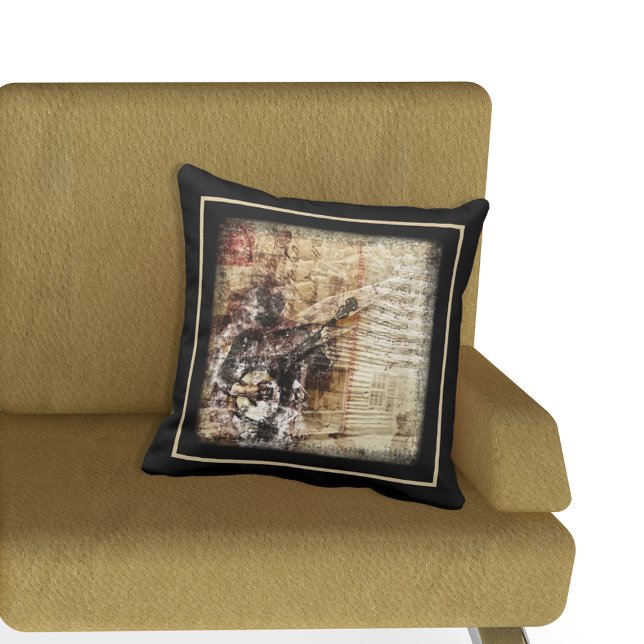 Rustic Farmhouse Cabin Banjo Player Cushion (Creator Uploaded)
