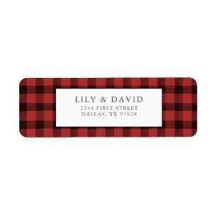 Rustic Farmhouse Cabin Red Black Check Plaid