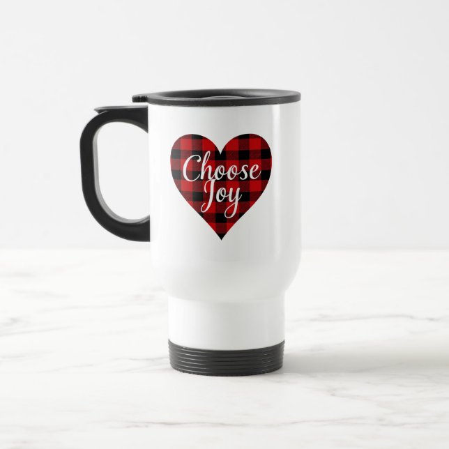 Rustic Farmhouse "Choose Joy" Travel Mug (Left)