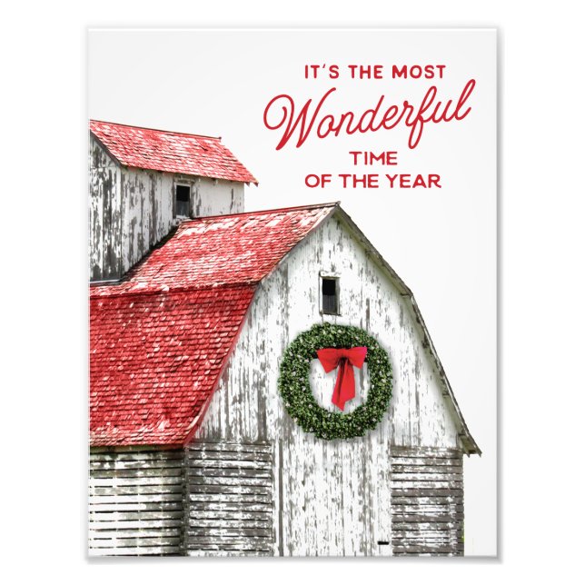 Rustic Farmhouse Christmas Barn Wall Art (Front)