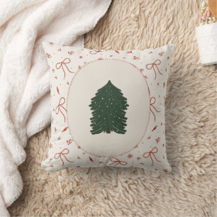 Rustic Farmhouse Christmas Tree Cushion