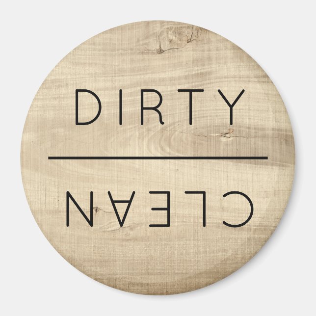 Rustic Farmhouse Clean Dirty Kitchen Dishwasher Magnet (Front)