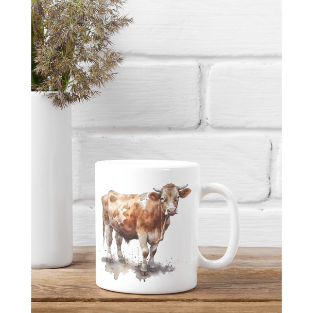 Rustic Farmhouse Cow Portrait  Coffee Mug (Creator Uploaded)