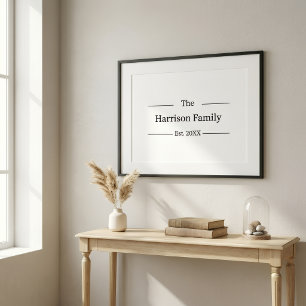 Rustic Farmhouse Custom Family Name Sign 