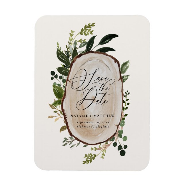 Rustic farmhouse elegant fall barn wedding magnet (Vertical)