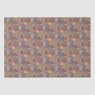 Rustic Farmhouse Fall Mushrooms Hearts Decoupage Tissue Paper