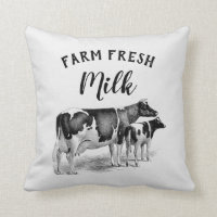 Rustic Farmhouse Farm Fresh Milk Cow Calf