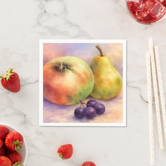 Rustic Farmhouse Fruit Cocktail Napkins