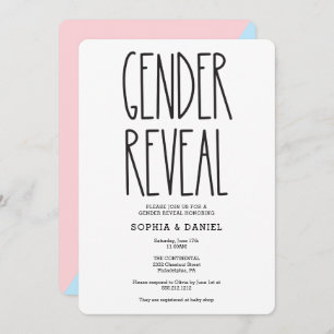 Rustic Farmhouse Gender Reveal Baby Shower Invite 