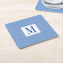 Rustic Farmhouse Gingham Plaid Monogram