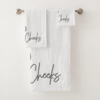 Rustic Farmhouse Hello Sweet Cheeks White Wood