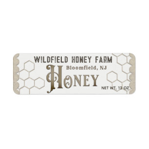 Rustic Farmhouse Honeycomb Scalloped Kraft Honey