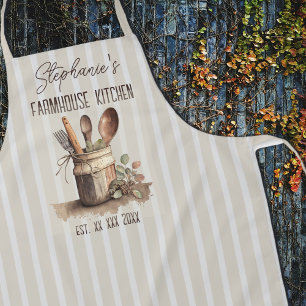 Rustic Farmhouse Kitchen Utensils Apron