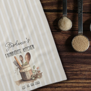 Rustic Farmhouse Kitchen Utensils Tea Towel