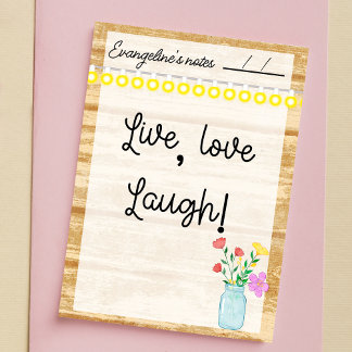 Rustic Farmhouse, lamps and flowers 4" x 6" Post-it Notes