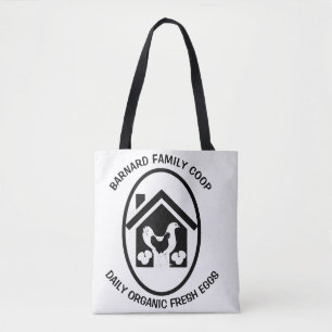 Rustic Farmhouse Organic Fresh Eggs Chicken Gift  Tote Bag
