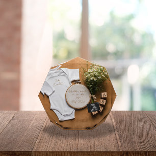 Rustic farmhouse Pregnancy Announcement keepsake  Photo Block