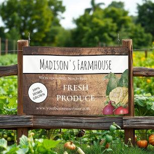 Rustic Farmhouse Produce Farm Business Banner