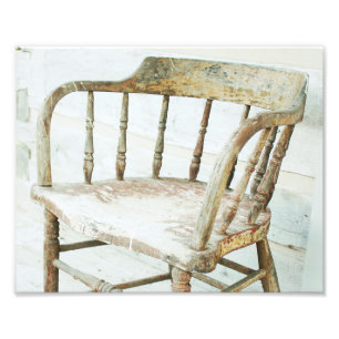 Rustic Farmhouse Spindle Chair Photo Print