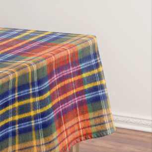 Rustic Farmhouse Texture Vintage Buffalo Plaid Tablecloth