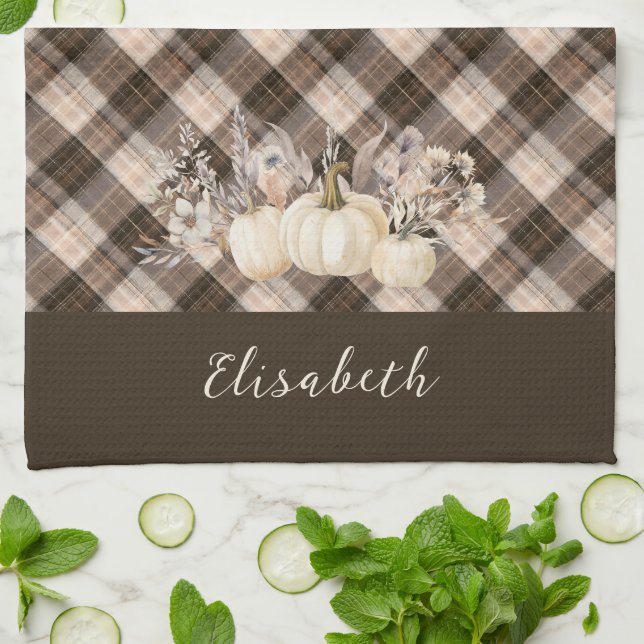 Rustic Farmhouse Thanksgiving Dinner  Tea Towel (Folded)