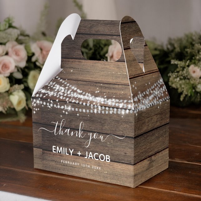 Rustic Farmhouse Wedding Thank You Favour Box (Creator Uploaded)