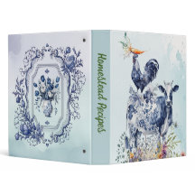 Rustic Farmhouse Whimsical Recipes Binder