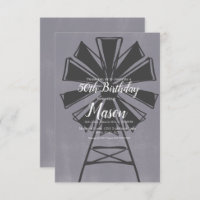 Rustic Farmhouse Windmill 50th Birthday