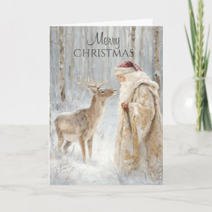 Rustic Father Christmas Christmas Card
