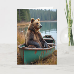 Rustic Fathers Day Bear Card