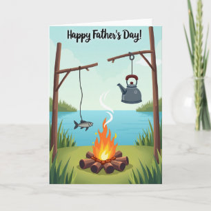 Rustic Fathers Day Camp Card