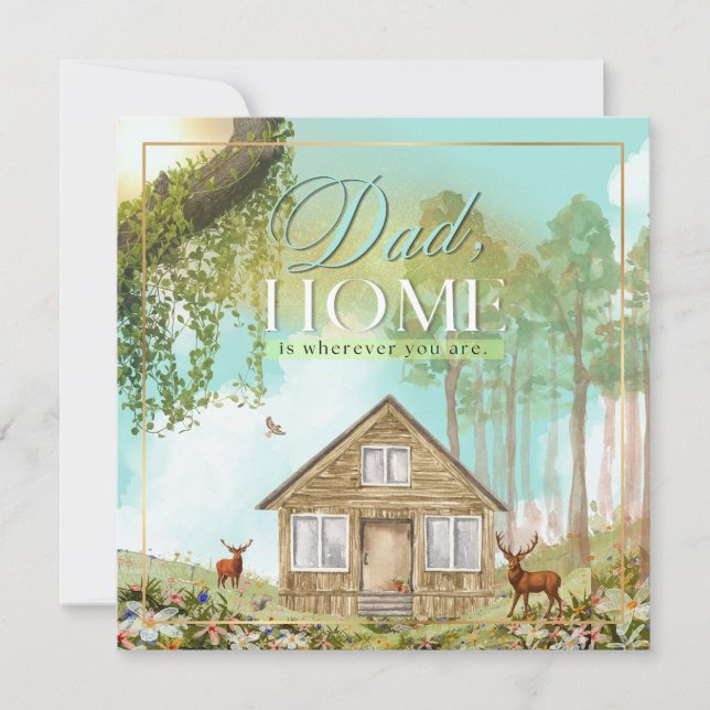 Rustic Father's Day Keepsake Photo Flat Card (Front)