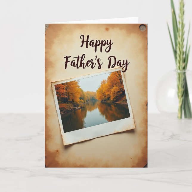 Rustic Fathers Day Photo Card (Front)