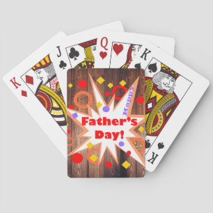 Rustic Father's Day Playing Cards