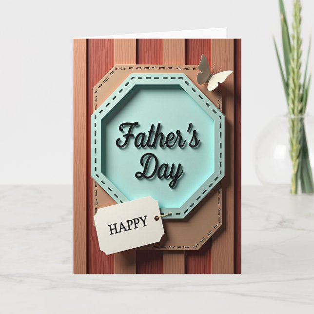 Rustic Fathers Day Scene Card (Front)