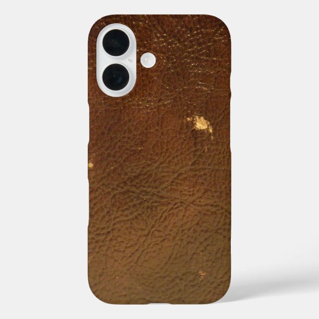 Rustic Faux Brown Leather Case-Mate iPhone Case (Back)