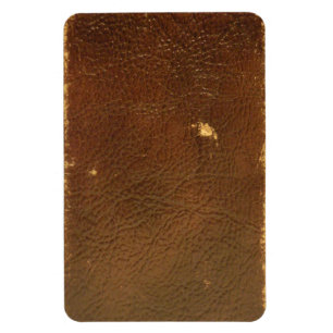 Rustic Faux Brown Leather Magnet