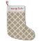 Rustic Faux Burlap and White Moroccan Quatrefoil