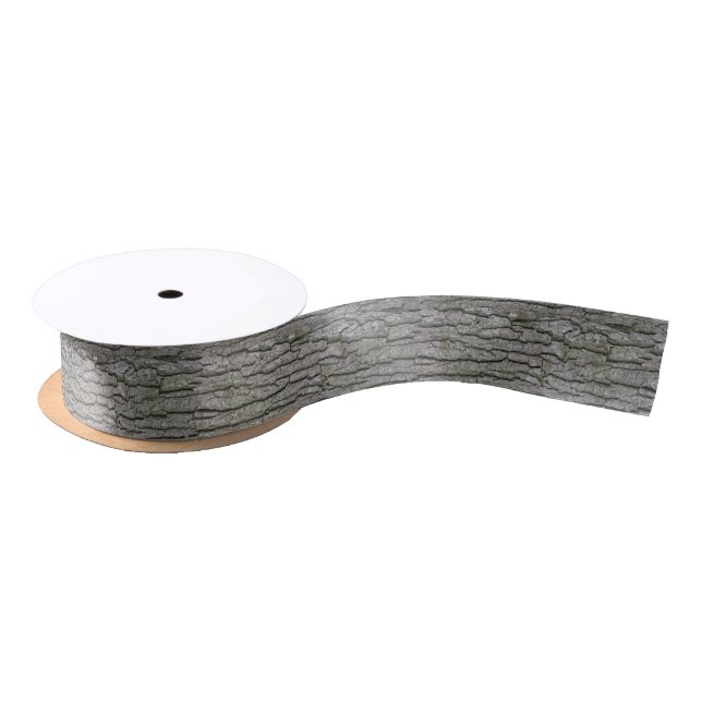 Rustic Faux Dry Wood Grain Tree Branch Satin Ribbon (Spool)